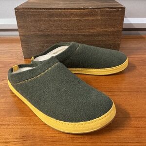 Olukai Men Hamani Hulu Shearling Wool Lined Comfort Mule Slipper Size 11